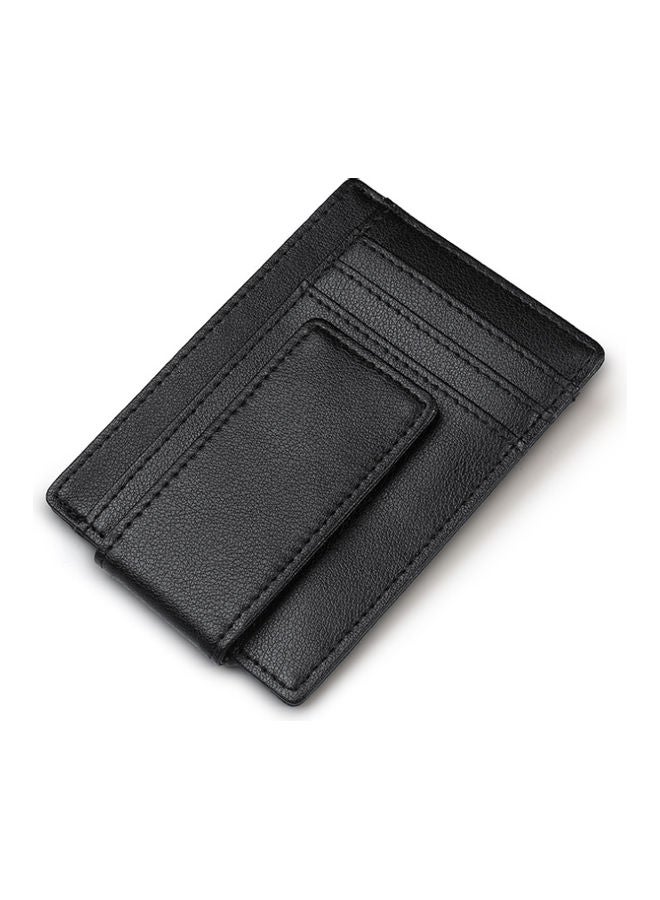 Leather Money Clip Black