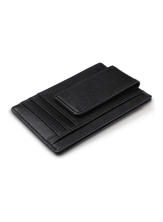 Leather Money Clip Black