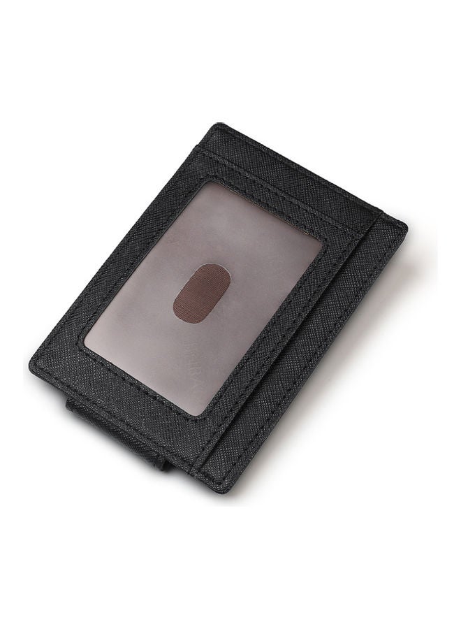 Leather Money Clip Black