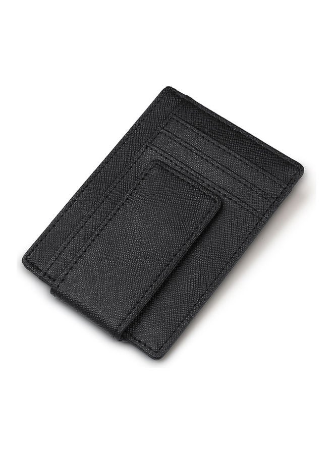 Leather Money Clip Black