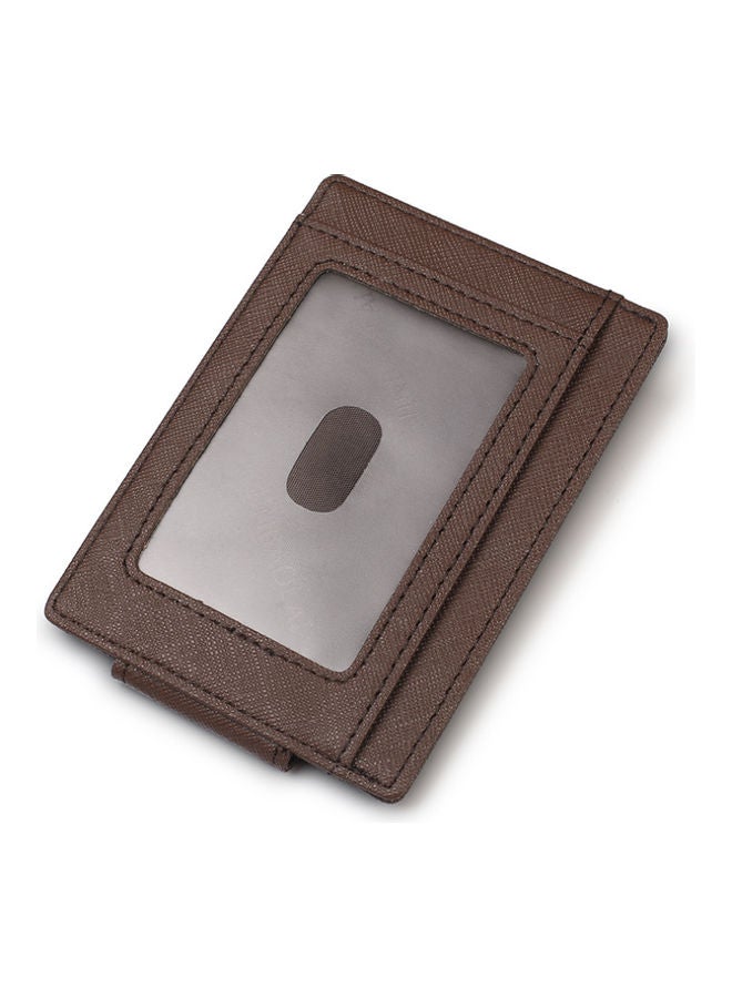 Leather Money Clip Coffee