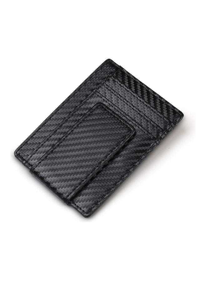 Leather Money Clip Black