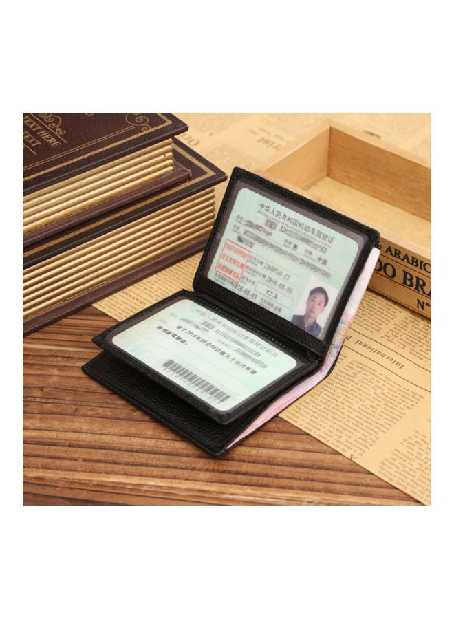 Leather License Holder Black