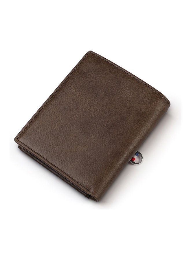 Leather Card Wallet Dark Coffe