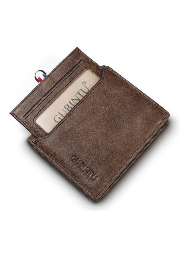 Leather Card Wallet Dark Coffe