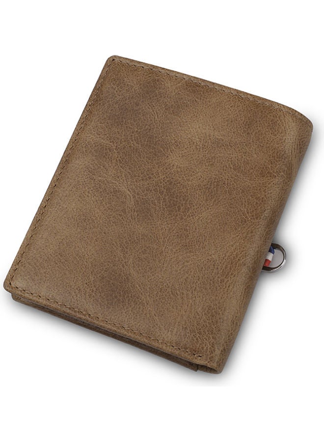 Leather Card Wallet Light Coffee