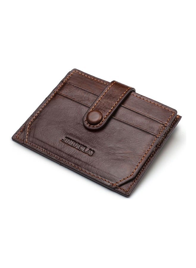 Leather Card Wallet Dark Coffee