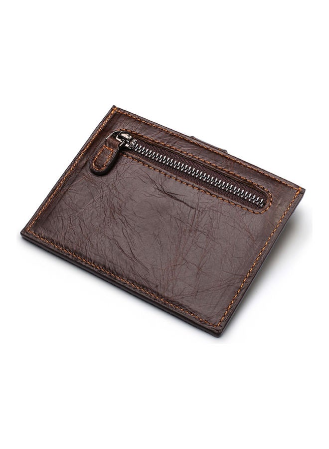 Leather Card Wallet Dark Coffee