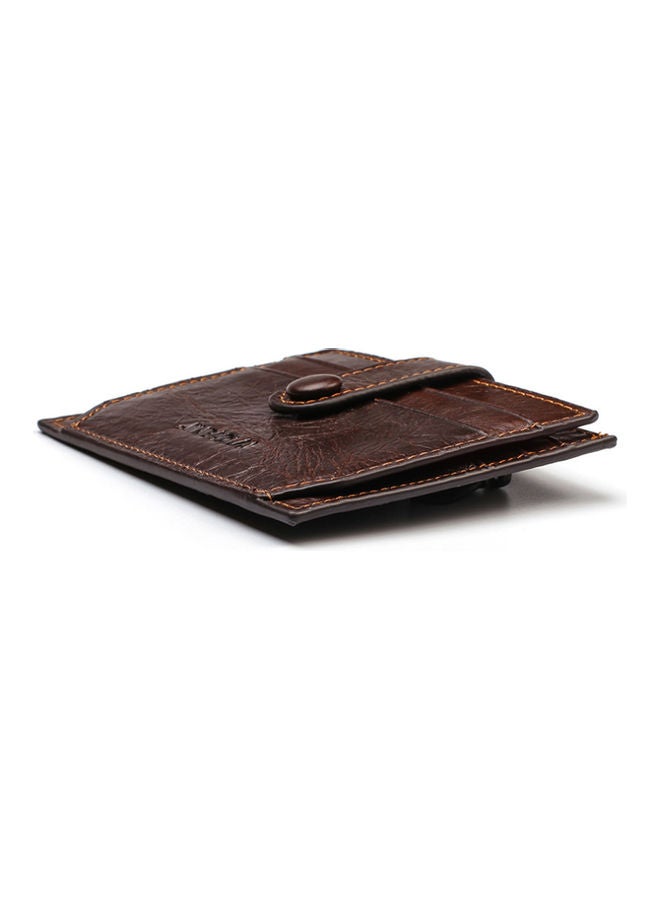 Leather Card Wallet Dark Coffee