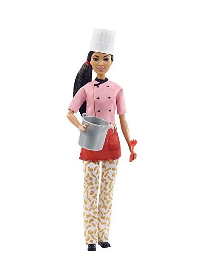 Pasta Chef Brunette Doll With Colorful Top 2x13inch