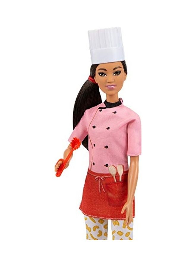 Pasta Chef Brunette Doll With Colorful Top 2x13inch