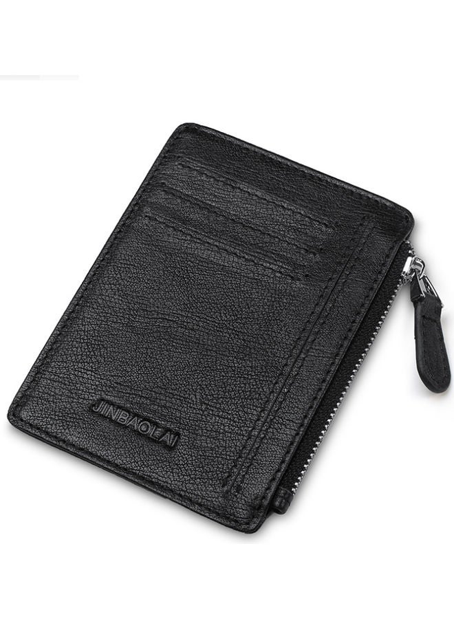 Leather Card Wallet Black