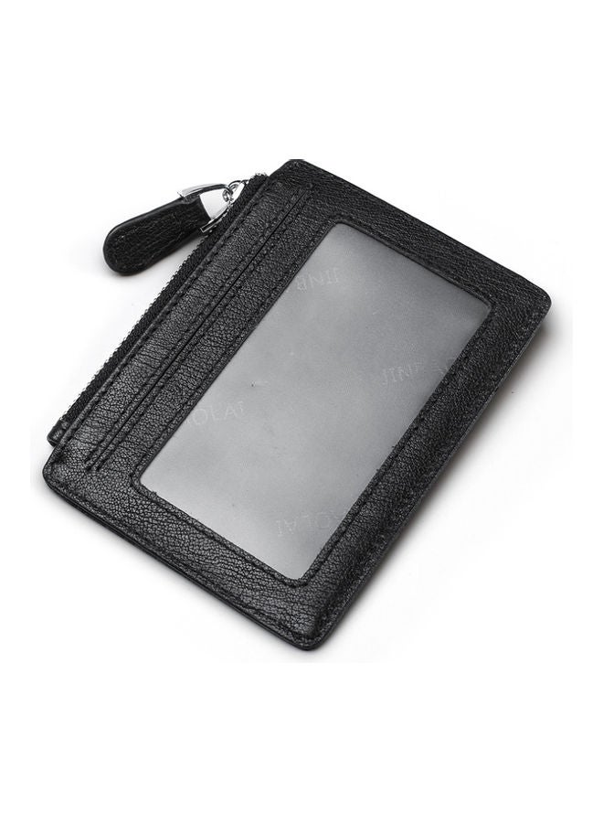 Leather Card Wallet Black