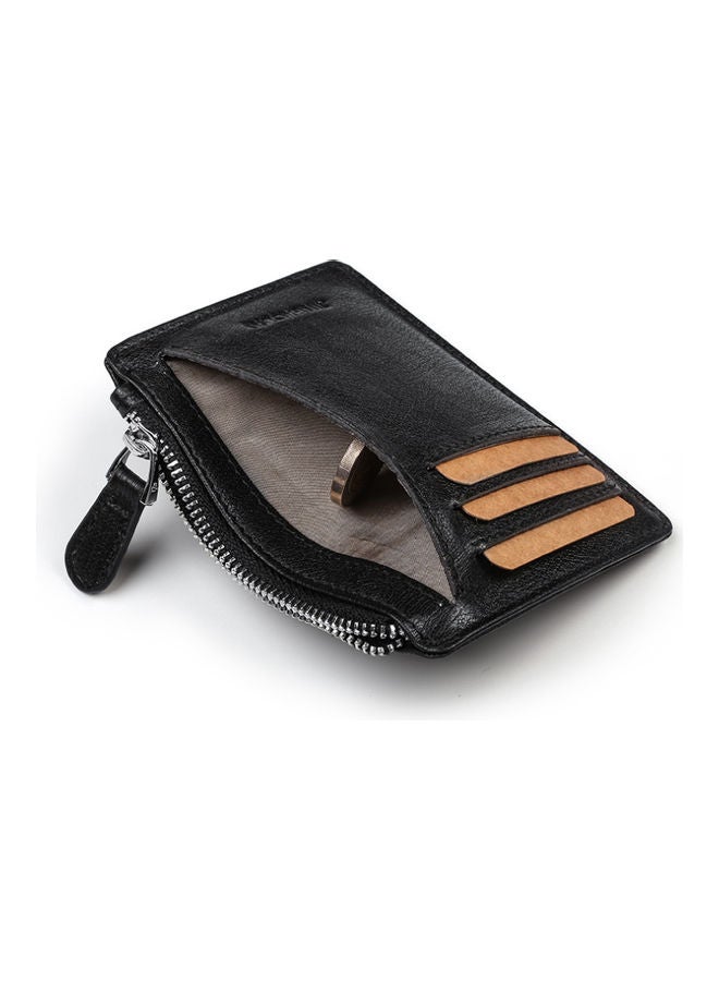 Leather Card Wallet Black