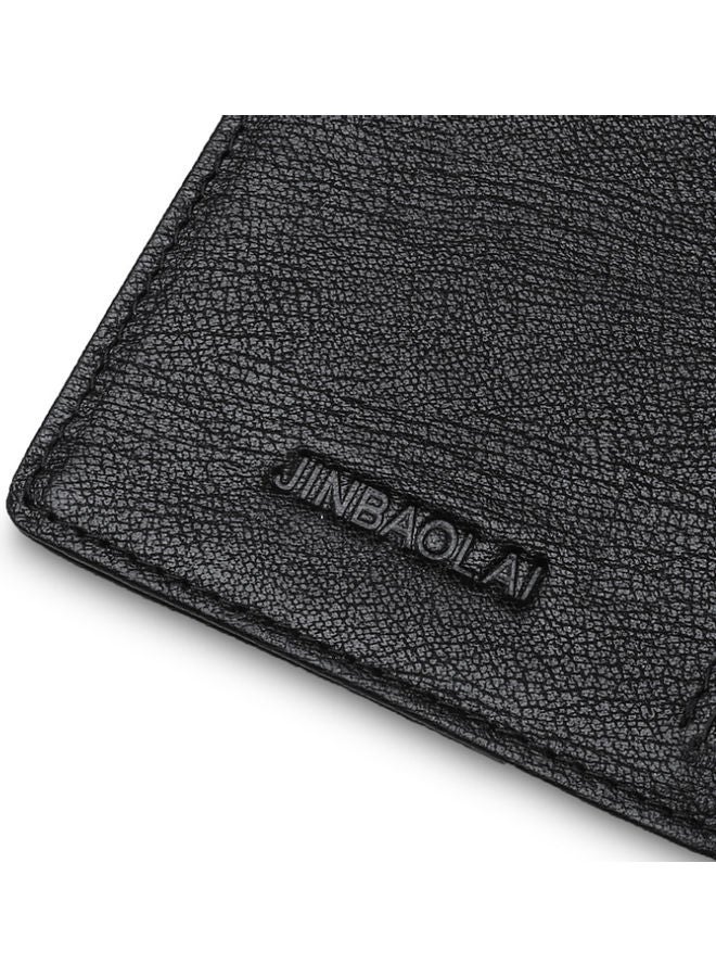 Leather Card Wallet Black