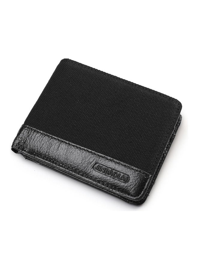 Leather Wallet Cowhide Change Silver Bag Personalized Black