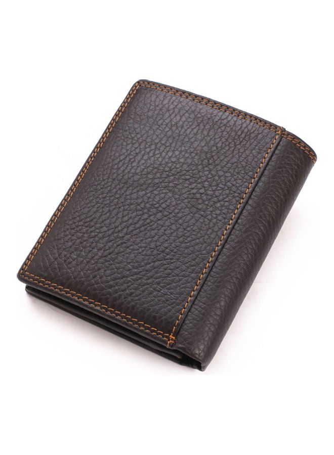 Large Capacity Leather Wallet Coffee