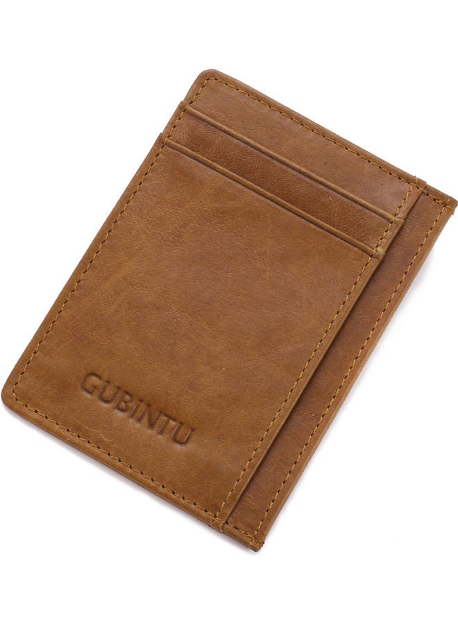 Leather Card Holder Light Coffee