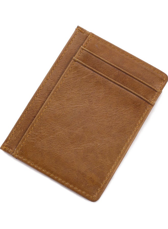 Leather Card Holder Light Coffee