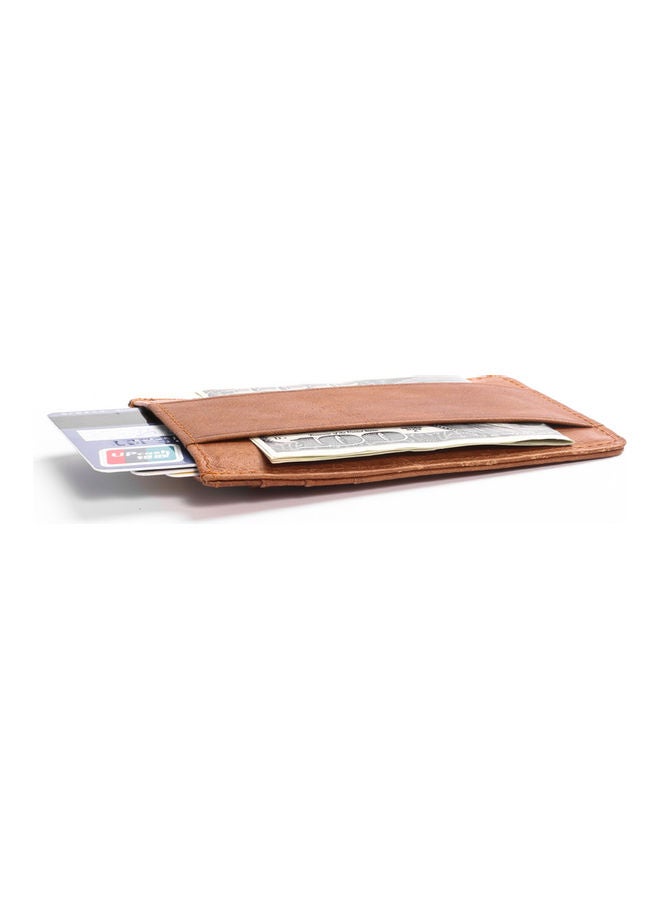 Leather Card Holder Brown