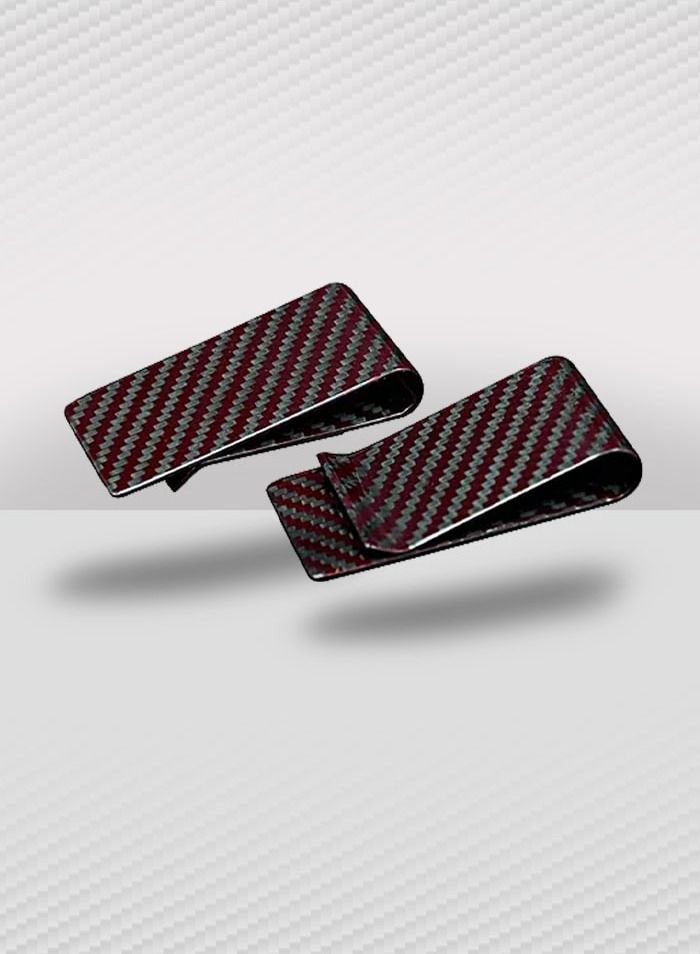 Carbon Fiber Money Clip Red