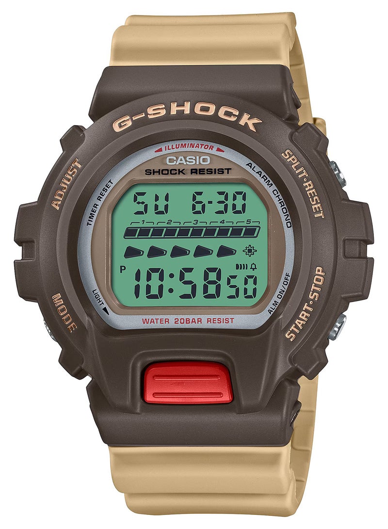 Men's Digital Resin Wrist Watch DW-6600PC-5DR - 40 Mm