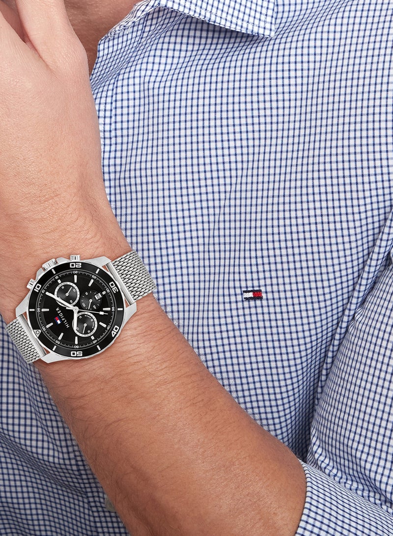 Men's Analog Round Shape Stainless Steel Wrist Watch 1792092 - 43 Mm