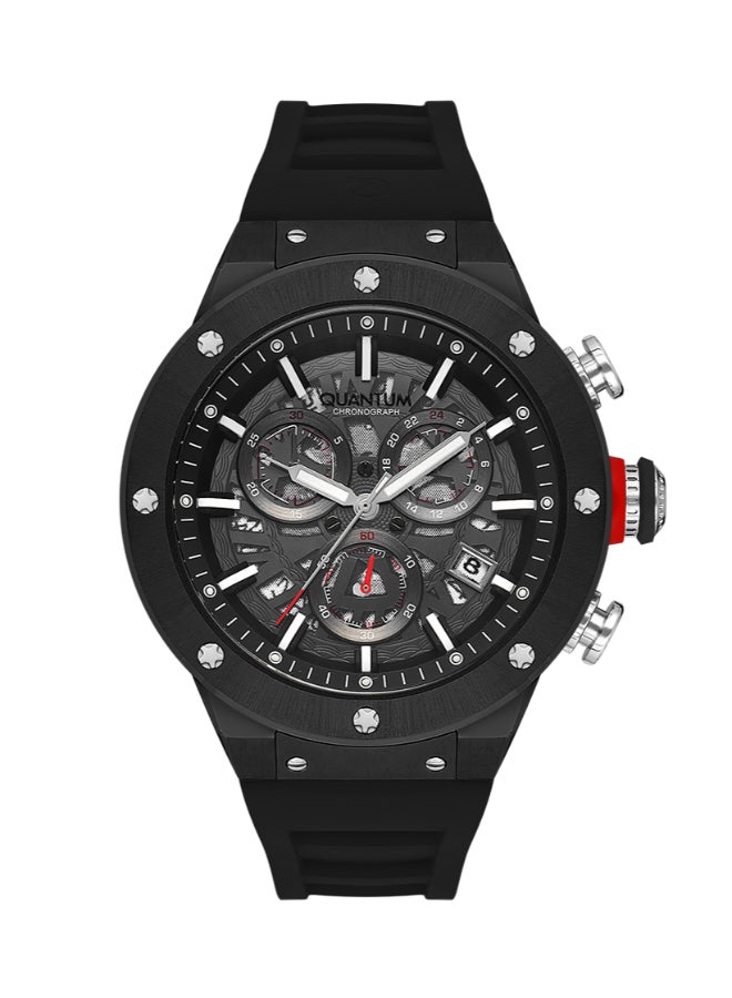 QUANTUM Men's Chronograph Black Dial Watch - HNG1083.051