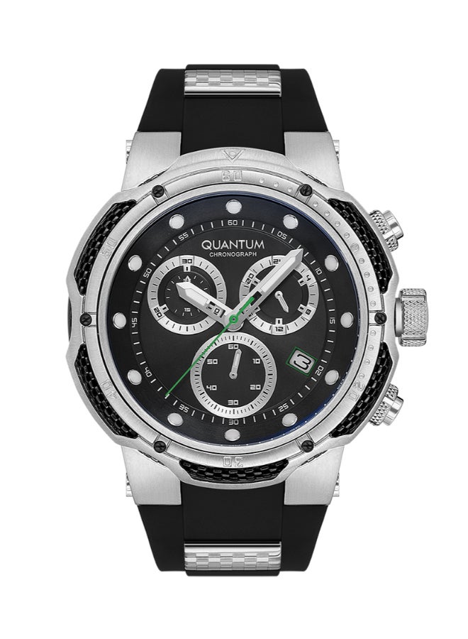 QUANTUM Men's Chronograph Black Dial Watch - HNG1051.351