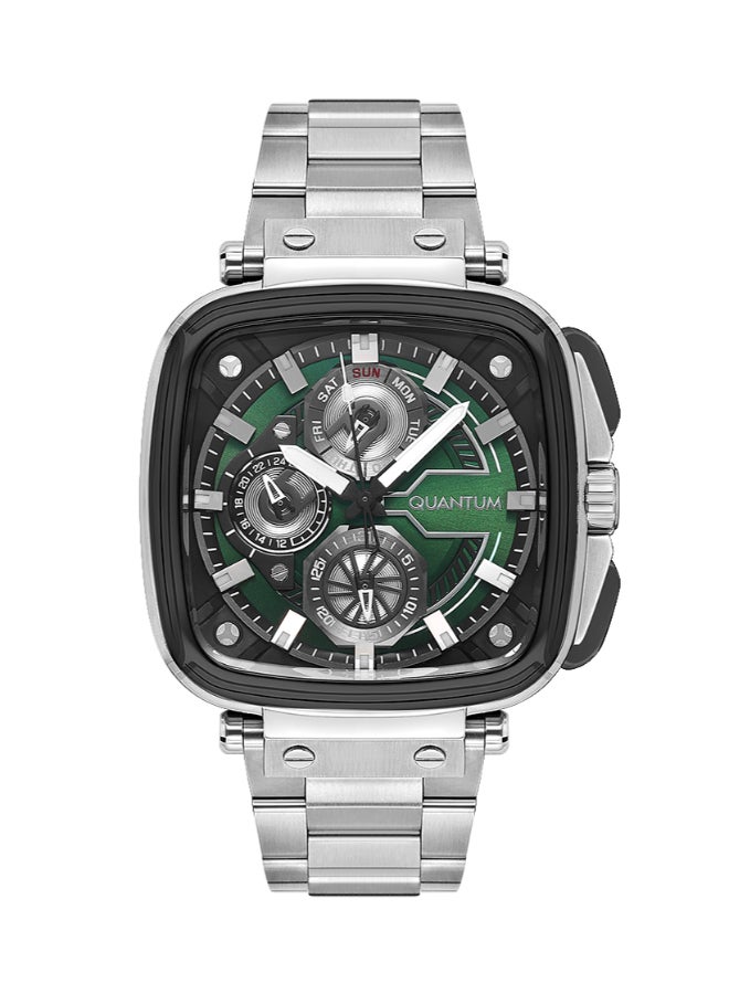 QUANTUM Men's Multi Function Green Dial Watch - PWG1092.370