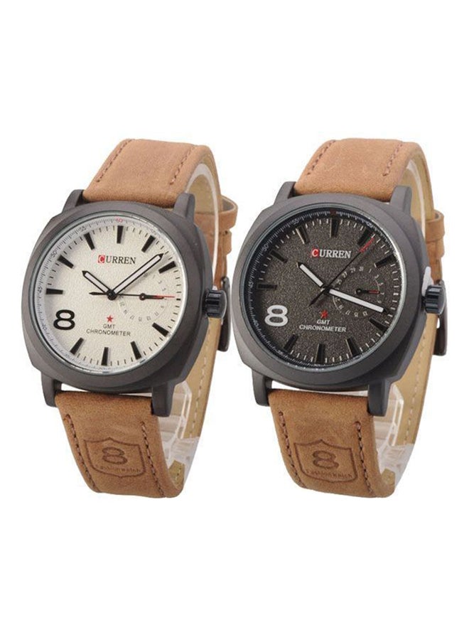 Men's Analog Quartz Watch Set 8139