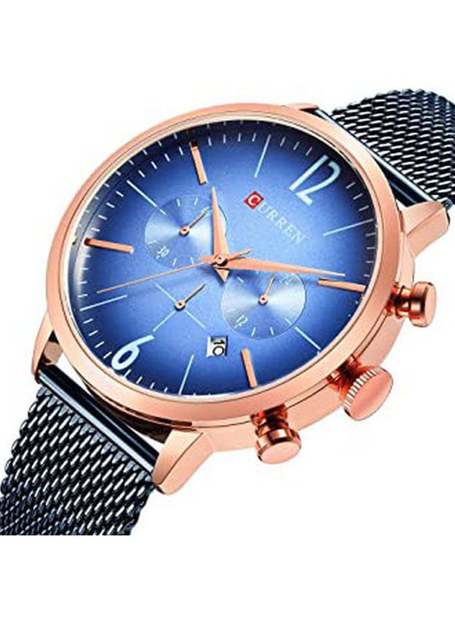 men Metal Analog Watch Set 8313