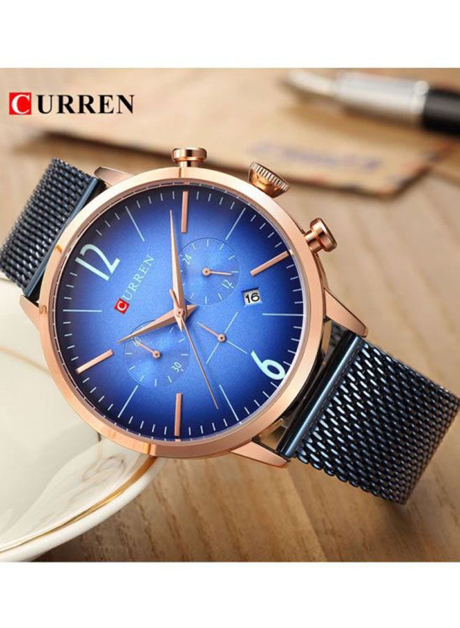 men Metal Analog Watch Set 8313