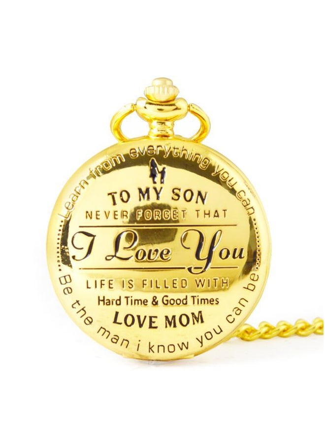 men Pocket Watch Letter Pattern Vintage Gift Watch  8560