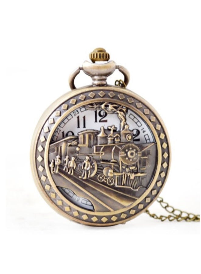 Men's Pocket Watch Pointer Display Hollow Out Watch  8556