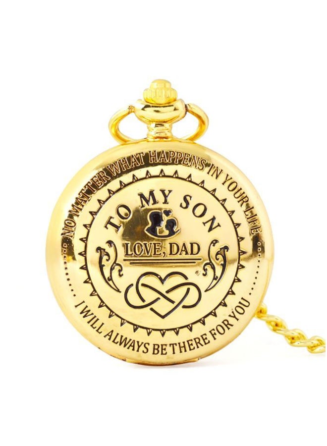 men Pocket Watch Letter Pattern Vintage Gift Watch  8561