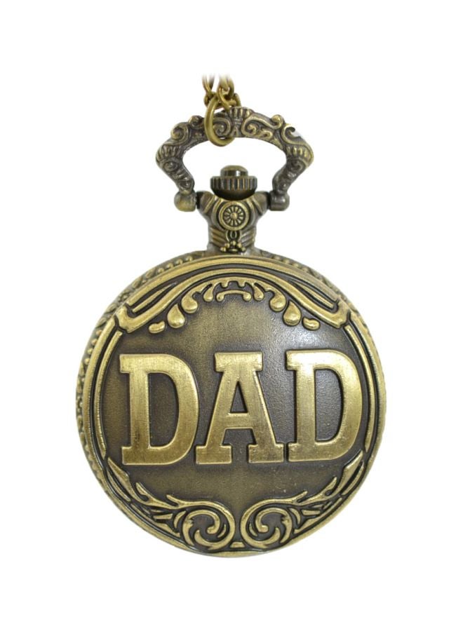 Men's Dad Engraved Analog Pocket Watch 685