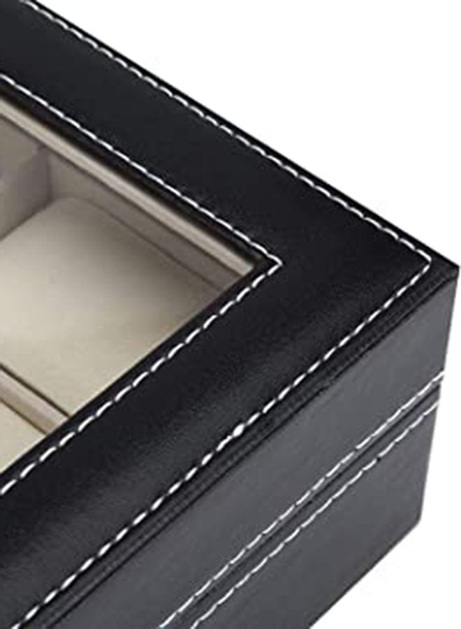 Men's 12 Compartments See Through Window Watch Box MWAF84