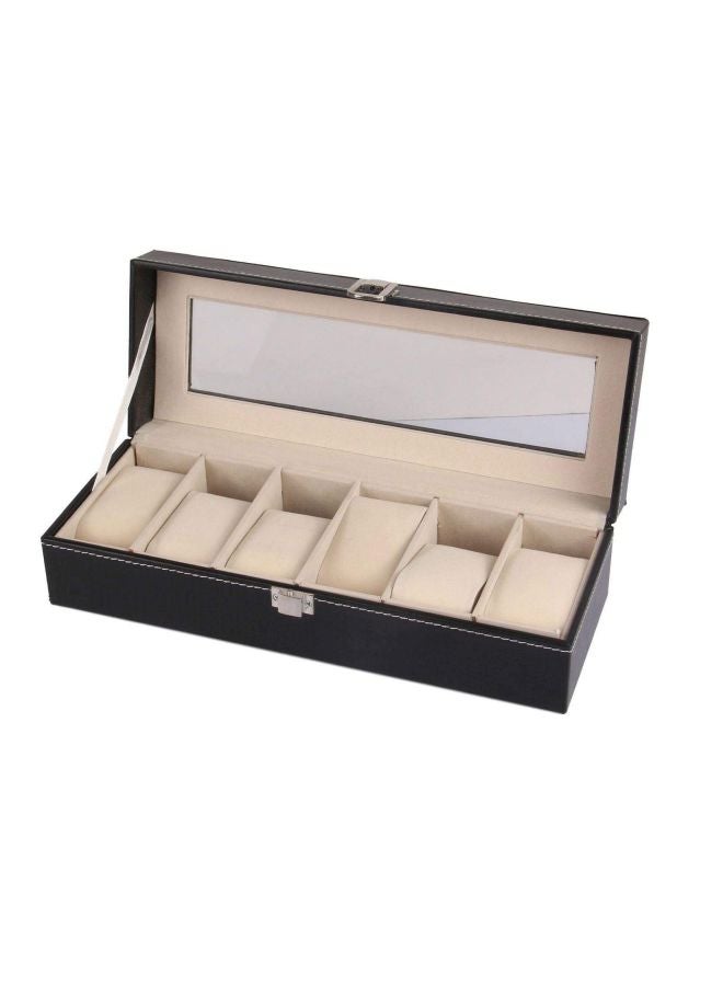 men 6-Compartment Watch Box Organizer