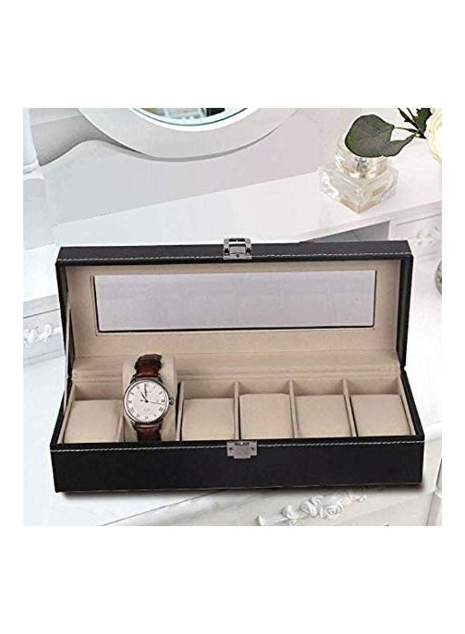 men 6-Compartment Watch Box Organizer