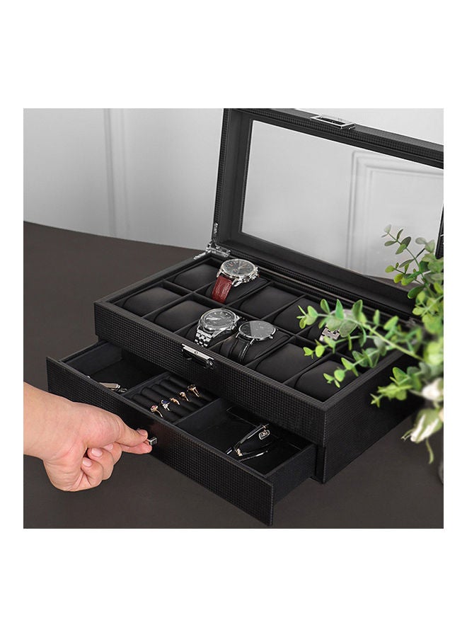 Men's Watch Box With Valet Drawer For Men