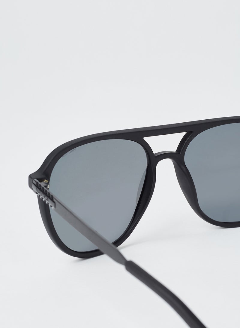 Men's Full Rim Injected Aviator Sunglasses - Lens Size: 59 mm