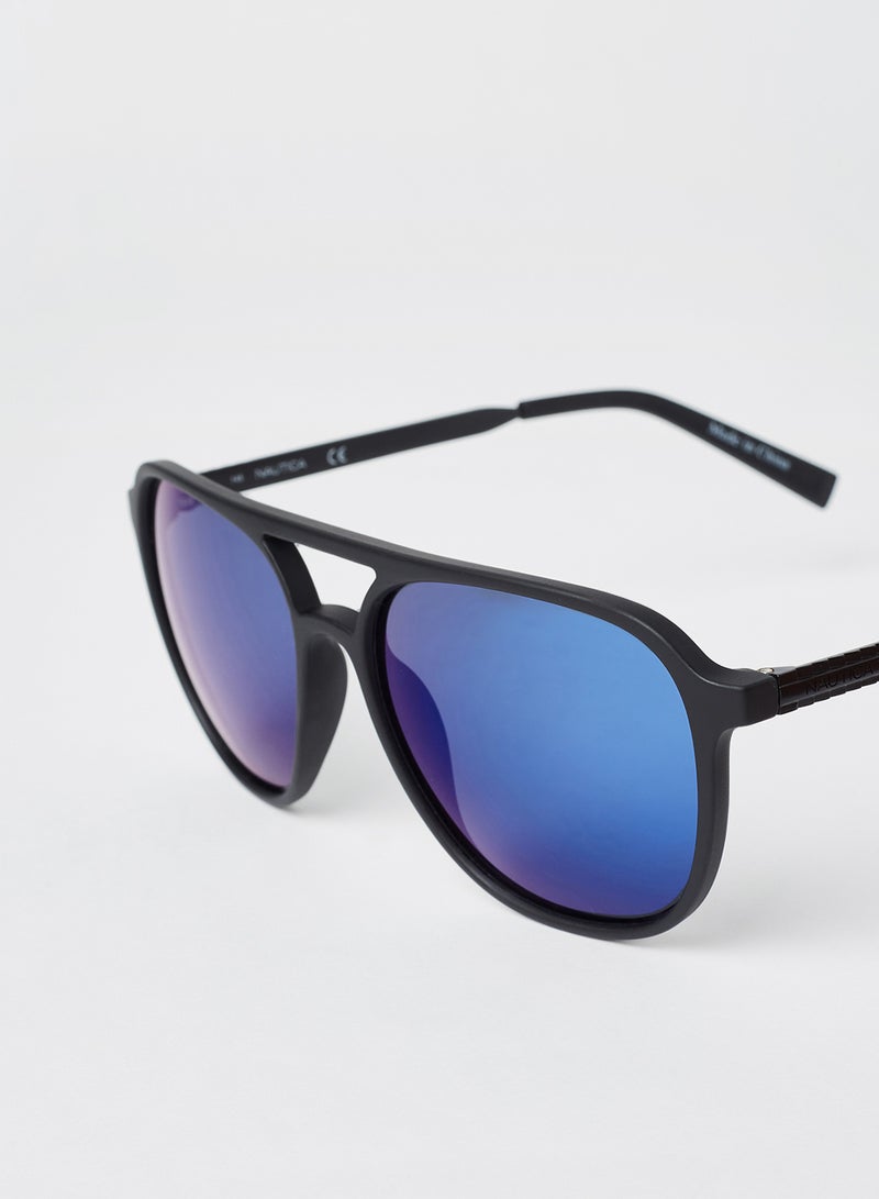 Men's Full Rim Injected Aviator Sunglasses - Lens Size: 59 mm