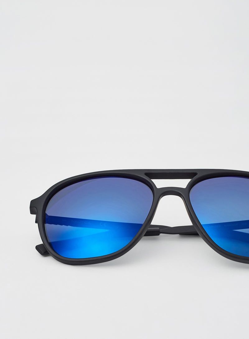 Men's Full Rim Injected Aviator Sunglasses - Lens Size: 59 mm