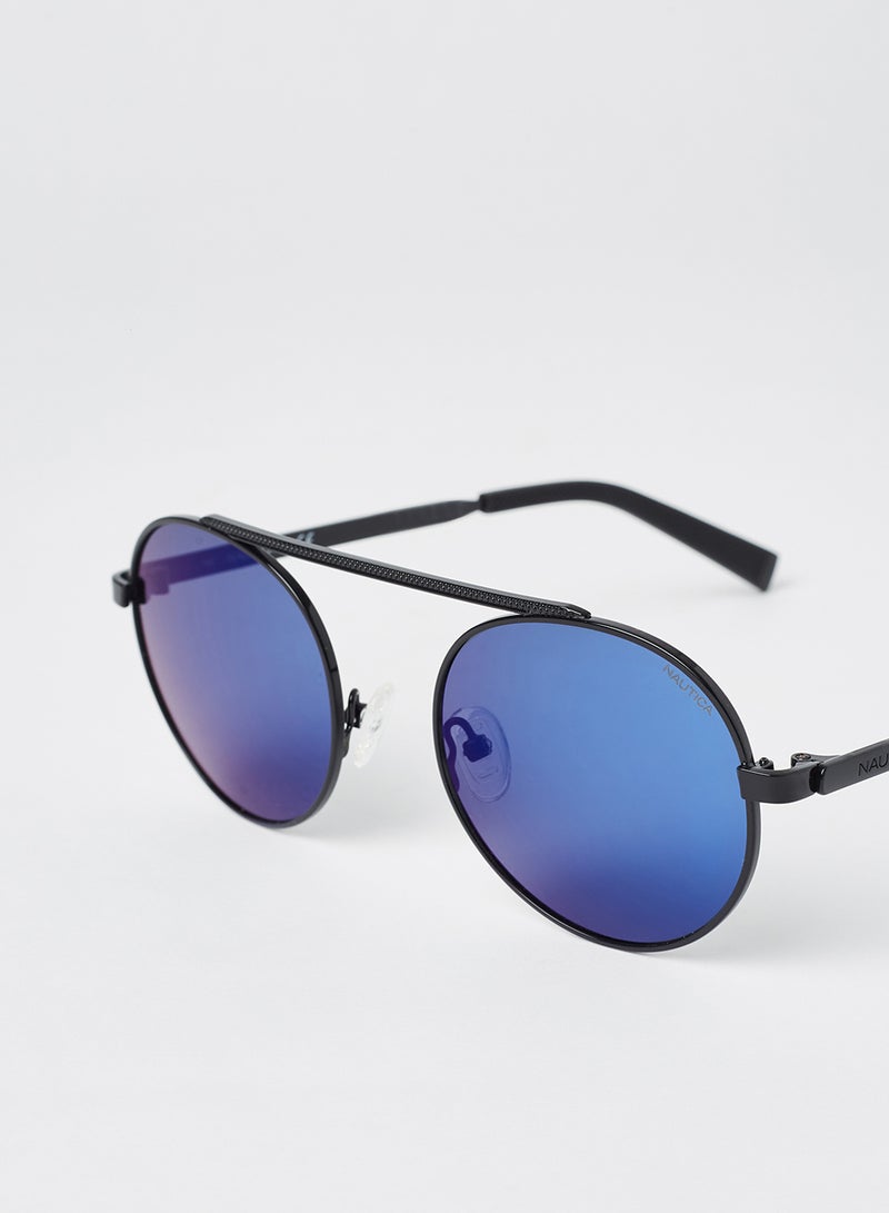 Men's Full Rim Metal Round Sunglasses - Lens Size: 51 mm