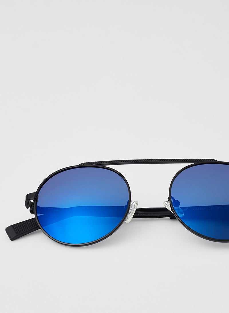 Men's Full Rim Metal Round Sunglasses - Lens Size: 51 mm