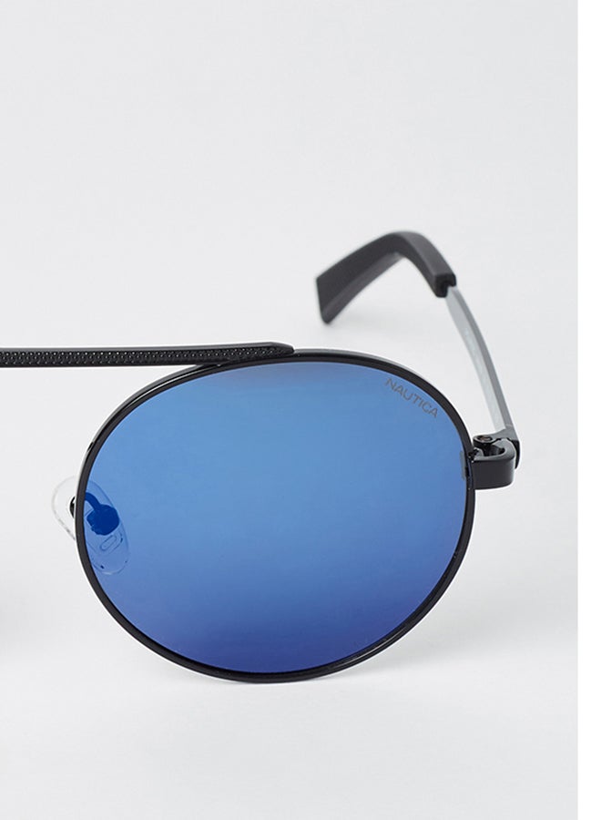 Men's Full Rim Metal Round Sunglasses - Lens Size: 51 mm