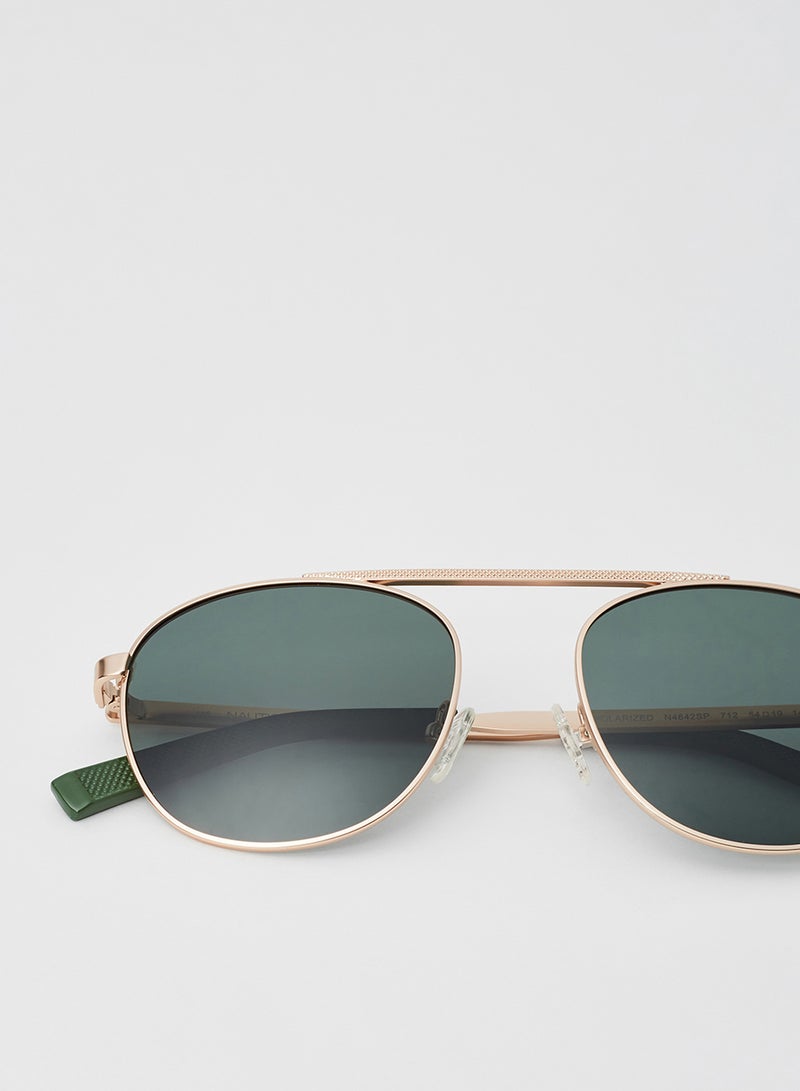 Men's Full Rim Injected Modified Rectangle Sunglasses - Lens Size: 54 mm