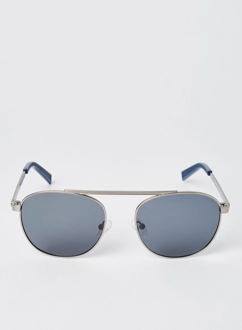 Men's Full Rim Injected Modified Rectangle Sunglasses - Lens Size: 54 mm