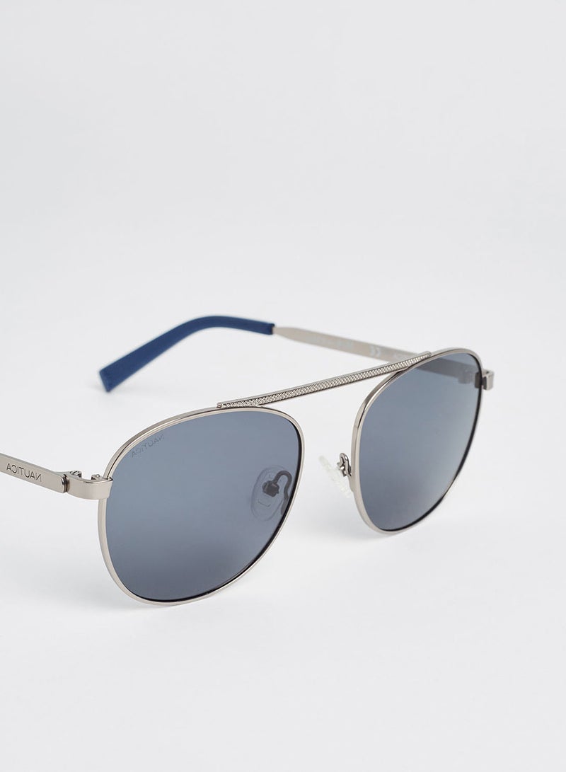 Men's Full Rim Injected Modified Rectangle Sunglasses - Lens Size: 54 mm